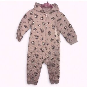 Cozy Floral Kids Floral Hooded Jumpsuit